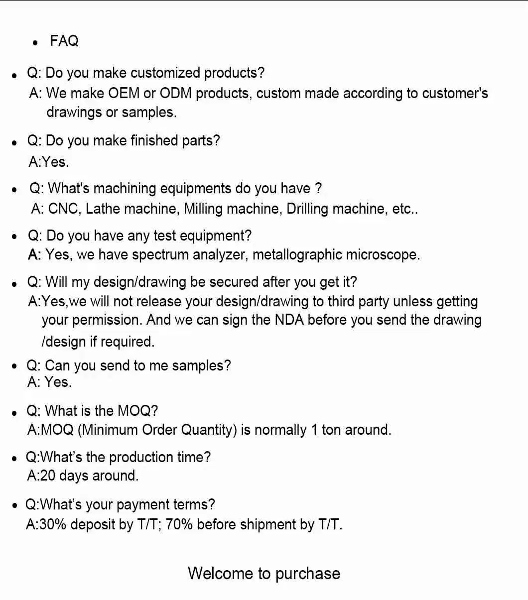 OEM ISO9001 Custom Stainless Steel Pressure Casting and Nc Machining